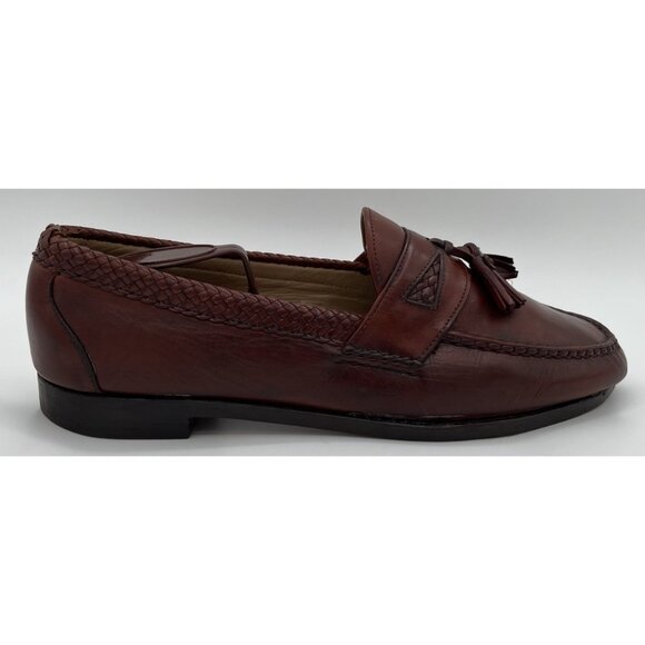 Allen Edmonds Brown Maxfield Tassel Loafer W/ Weave Accents/Dust Covers 11.5 D main image 6